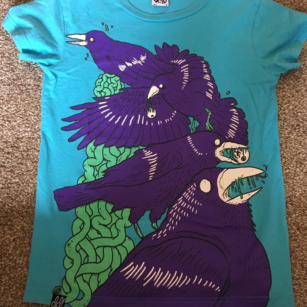 Drop Dead Clothing Crow shirt size small